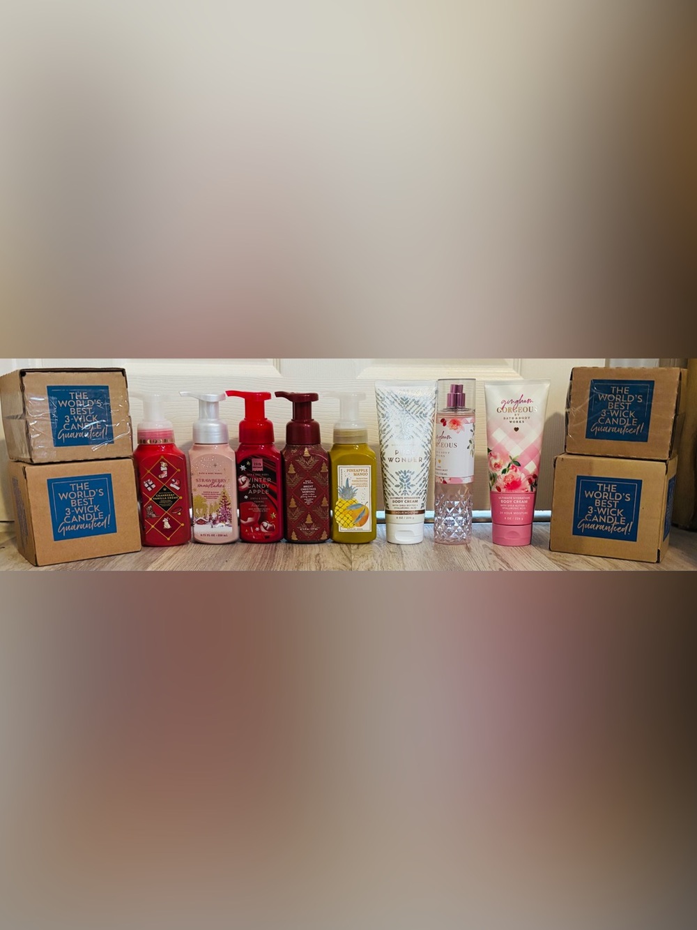 collection of Bath & Body Works products